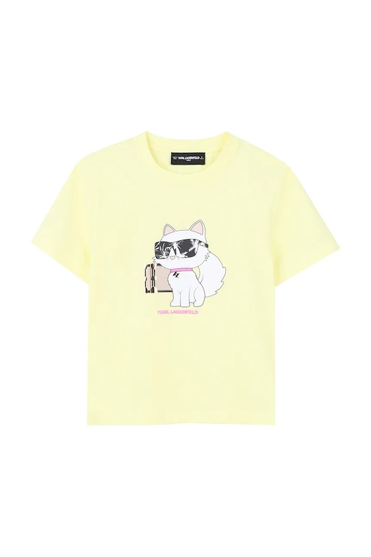 Detské tričko Karl Lagerfeld s elastanom žltá Z31162.114.150