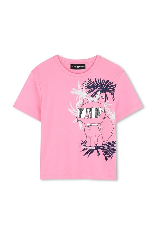 Detské tričko Karl Lagerfeld Z31161.86.108 ružová SS26