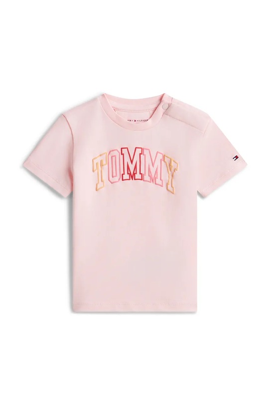 Tommy Hilfiger t-shirt dziecięcy bawełniany z elastanem różowy KN0KN02354.PPY2