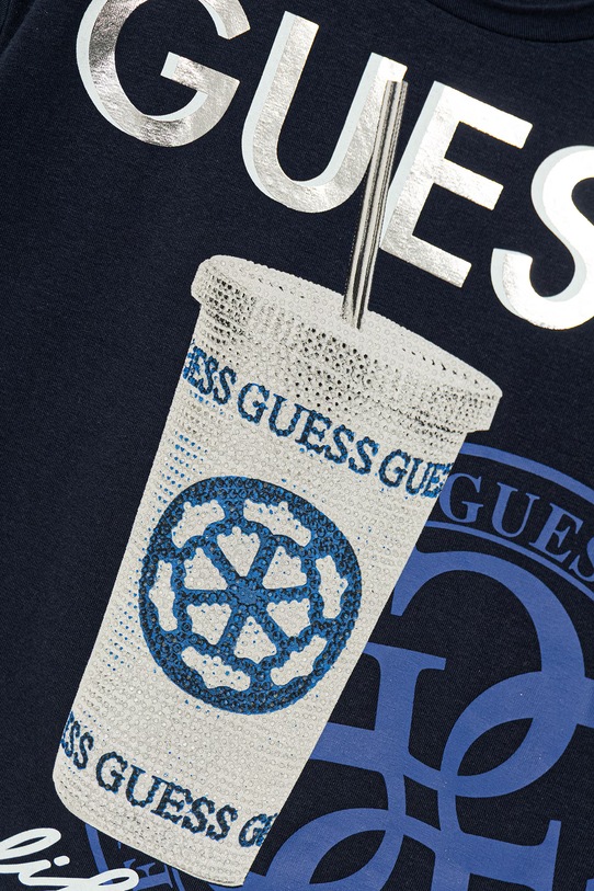 Dziewczynka Guess t-shirt dziecięcy J6GI06.K6YW4.PPY2.M granatowy