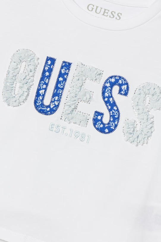 Dziewczynka Guess t-shirt dziecięcy J6GI07.K6YW4.PPY2.M biały