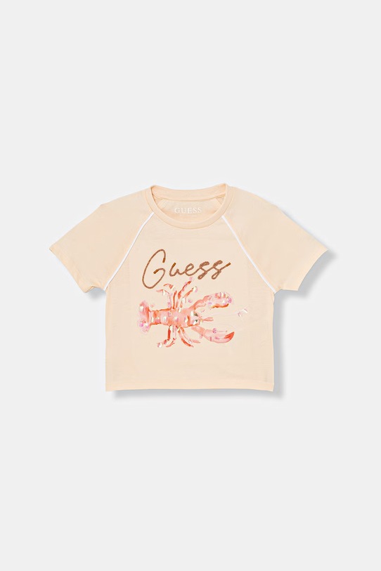 Guess t-shirt dziecięcy bawełniany pomarańczowy J6GI08.K8HM4.PPY2.M