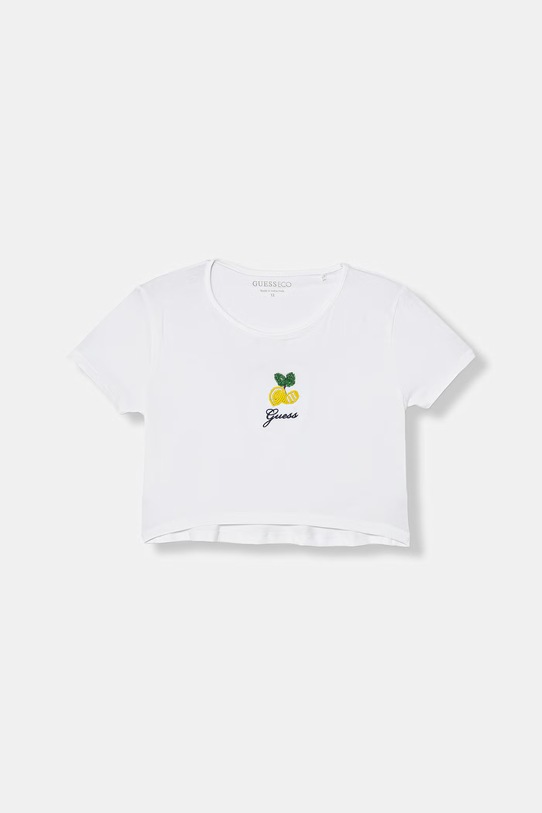 Guess t-shirt dziecięcy bawełniany z elastanem biały J6GI10.K6YW4.PPY2.M