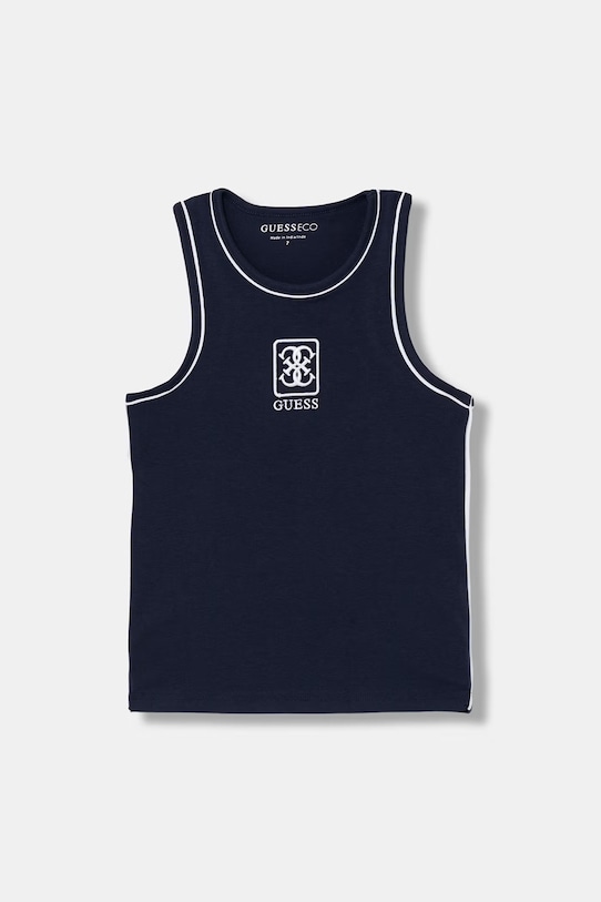 Guess top dziecięcy z bawełną granatowy J6GI11.K6YW4.PPY2.M