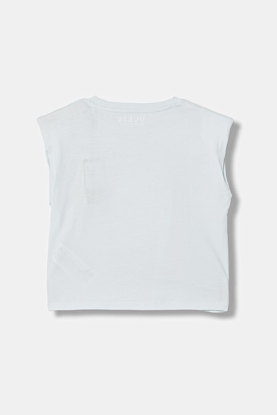 Guess top dziecięcy bawełniany J6GI12.K8HM4.PPY2.M niebieski SS26