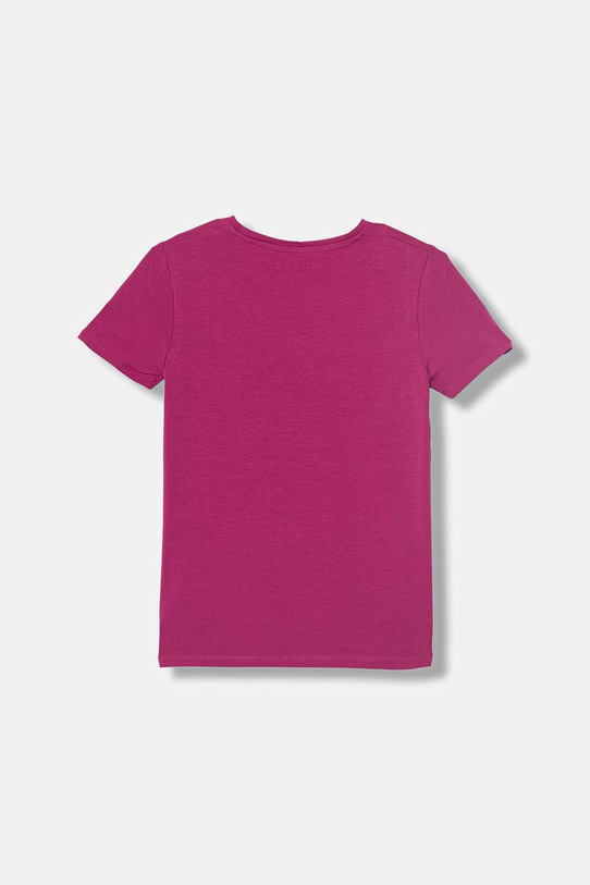 Guess t-shirt dziecięcy bawełniany z elastanem J6GI14.K6YW4.PPY2.M różowy SS26