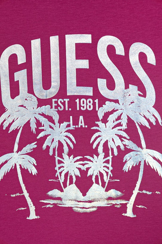 Dziewczynka Guess t-shirt dziecięcy bawełniany z elastanem J6GI14.K6YW4.PPY2.M różowy