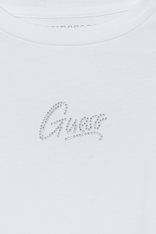 Dziewczynka Guess t-shirt dziecięcy bawełniany z elastanem J6GI29.K6YW4.PPY2.M biały