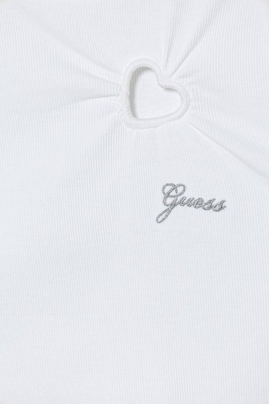 Dziewczynka Guess top dziecięcy bawełniany z elastanem J6GI31.KBZP4.PPY2.M biały