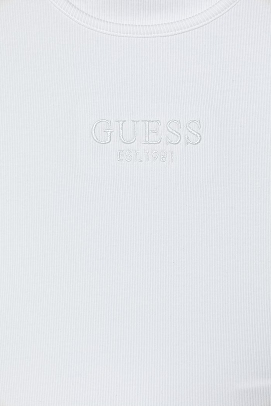 Dziewczynka Guess t-shirt basic dziecięcy bawełniany J6GI32.KBZP4.PPY2.M biały