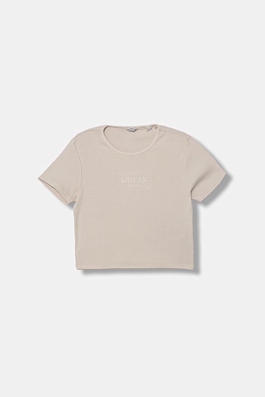 Guess t-shirt basic dziecięcy bawełniany beżowy J6GI32.KBZP4.PPY2.M