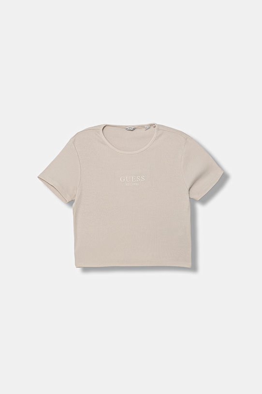 Guess t-shirt basic dziecięcy bawełniany beżowy J6GI32.KBZP4.PPY2.M