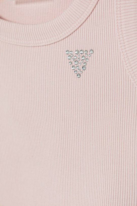 Dziewczynka Guess crop top dziecięcy z wiskozy J6GI36.K8RT2.PPY2.M różowy