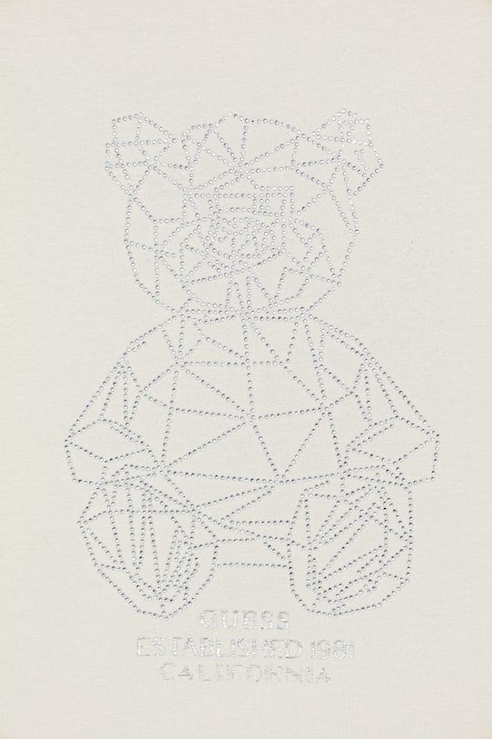 Dziewczynka Guess t-shirt dziecięcy bawełniany z elastanem J6GI41.J1314.PPY2.M beżowy