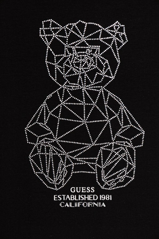 Dziewczynka Guess t-shirt dziecięcy bawełniany z elastanem J6GI41.J1314.PPY2.M czarny