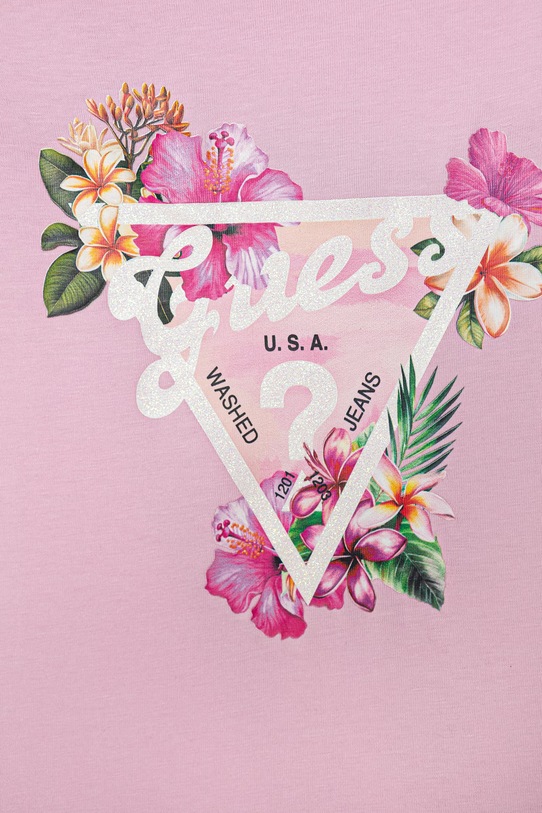 Dziewczynka Guess t-shirt dziecięcy K6GI02.K6YW4.PPY2.M różowy