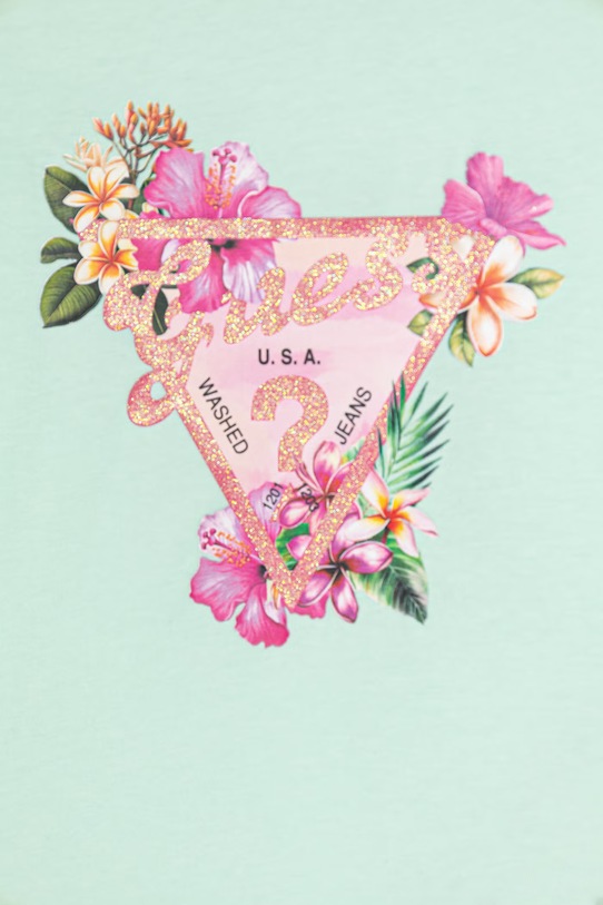 Dziewczynka Guess T-shirt dziecięcy K6GI02.K6YW4.PPY2.M turkusowy