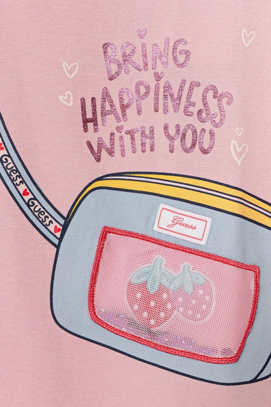Dziewczynka Guess t-shirt dziecięcy K6GI06.K6YW4.PPY2.M różowy