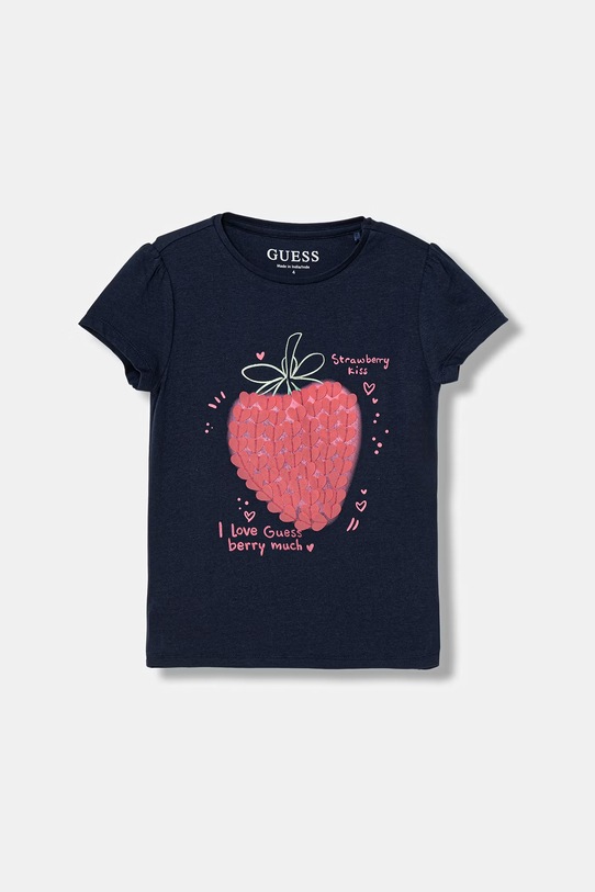 Guess t-shirt dziecięcy z elastanem granatowy K6GI07.K6YW4.PPY2.M