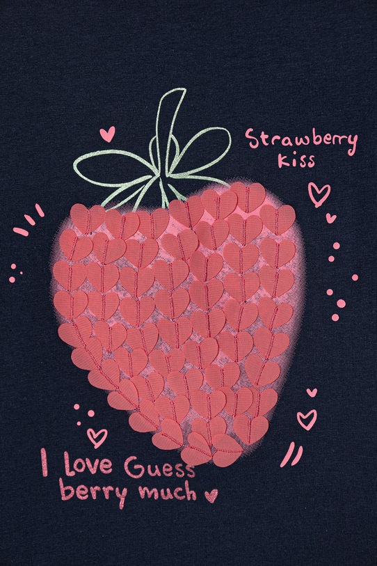 Dziewczynka Guess t-shirt dziecięcy K6GI07.K6YW4.PPY2.M granatowy