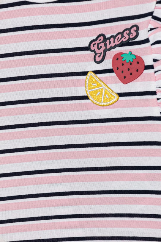 Dziewczynka Guess t-shirt dziecięcy bawełniany z elastanem K6GI09.K9NE4.PPY2.M różowy