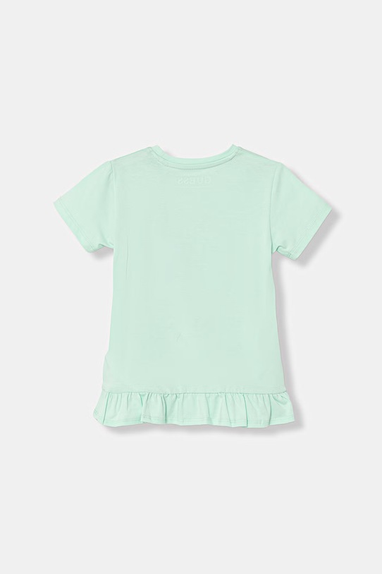 Guess T-shirt dziecięcy bawełniany z elastanem K6GI16.K6YW4.PPY2.M turkusowy SS26