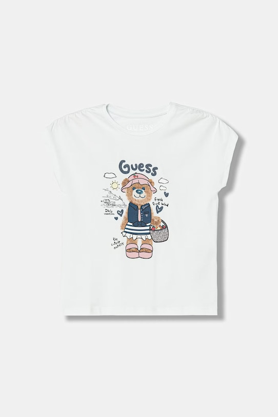 Guess t-shirt dziecięcy z elastanem niebieski K6GI18.K6YW4.PPY2.M