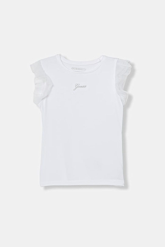 Guess t-shirt dziecięcy bawełniany z elastanem biały K6GI19.K6YW4.PPY2.M