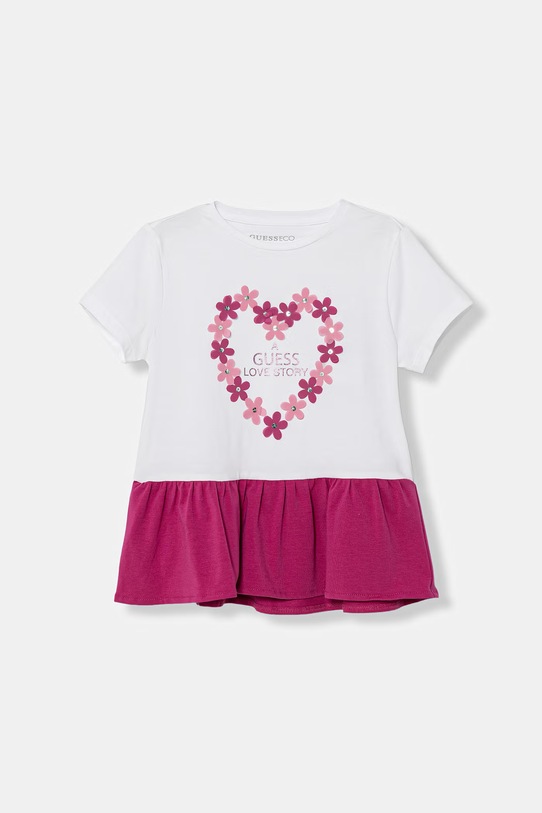 Guess t-shirt dziecięcy bawełniany z elastanem biały K6GI20.K6YW4.PPY2.M