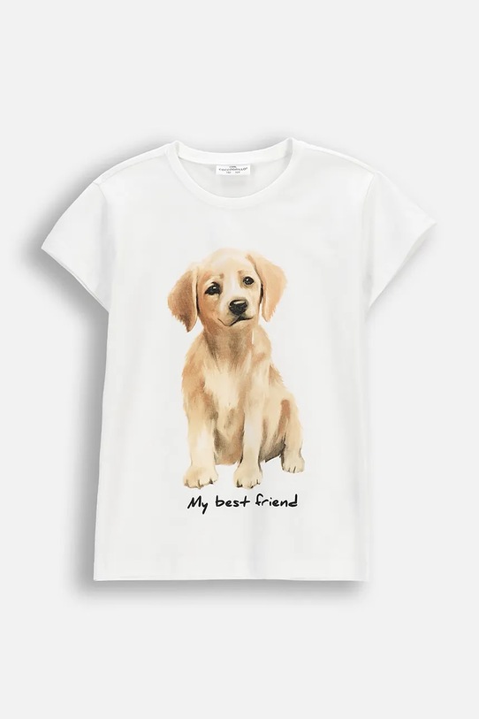 Παιδικό μπλουζάκι Coccodrillo στάμπα λευκό WC6143204VGA