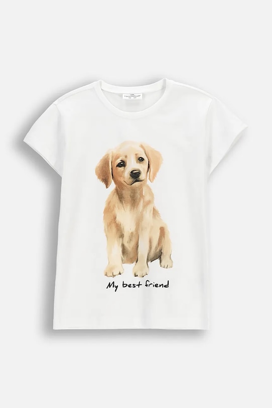 Παιδικό μπλουζάκι Coccodrillo στάμπα λευκό WC6143204VGA