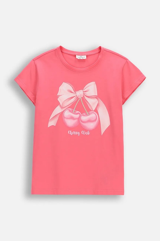 Παιδικό μπλουζάκι Coccodrillo στάμπα ροζ WC6143208VGA