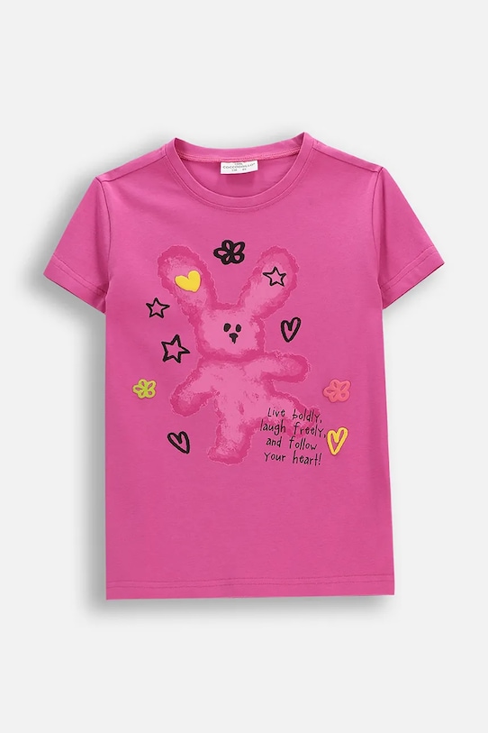 Dětské tričko Coccodrillo s elastanem růžová WC6143204RGK
