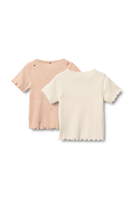 Wheat t-shirt dziecięcy bawełniany 2-pack 0132.178a.GOTS różowy SS26