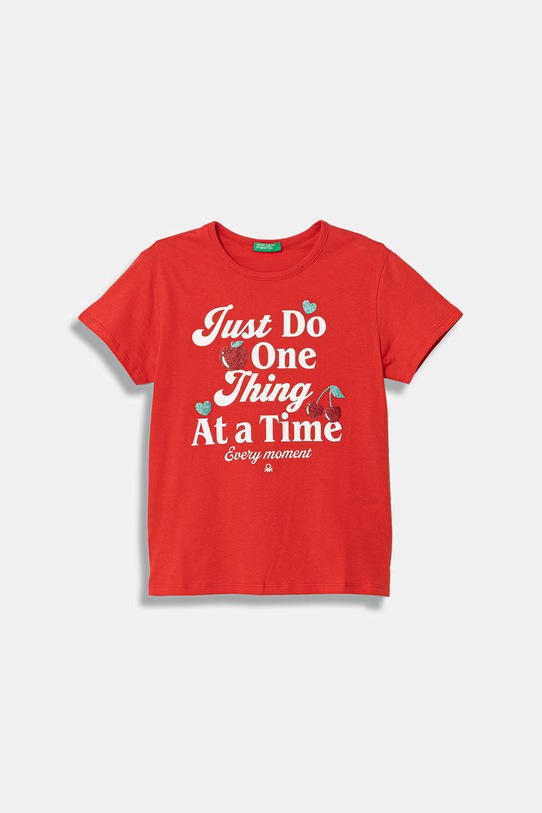 United Colors of Benetton t-shirt dziecięcy bawełniany czerwony 3096C10SG.G.Stagionale