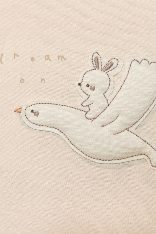 Dziewczynka United Colors of Benetton t-shirt dziecięcy bawełniany 3I1XA106X.W.Stagionale beżowy