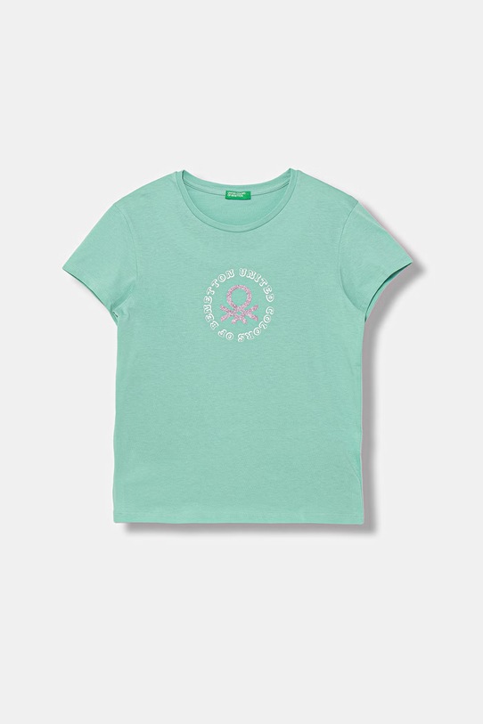 United Colors of Benetton majica za djecu od pamuka tirkizna 3I1XC10S6.G.Stagionale