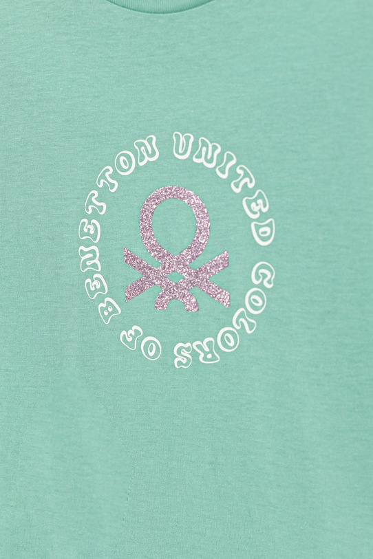Djevojčice United Colors of Benetton majica za djecu od pamuka 3I1XC10S6.G.Stagionale tirkizna