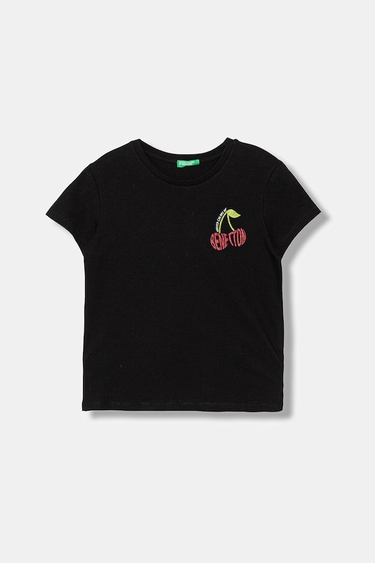United Colors of Benetton majica za djecu od pamuka crna 3I1XC10S6.G.Stagionale