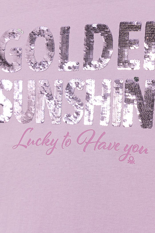 Dievča United Colors of Benetton detské bavlnené tričko 3I1XC10SF.G.Stagionale fialová