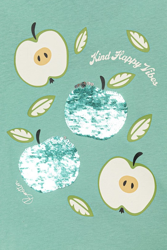 Dievča United Colors of Benetton tričko detské bavlnené 3I1XC10SF.G.Stagionale tyrkysová