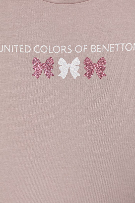 Dziewczynka United Colors of Benetton t-shirt dziecięcy bawełniany 3I1XG10LU.P.Stagionale różowy