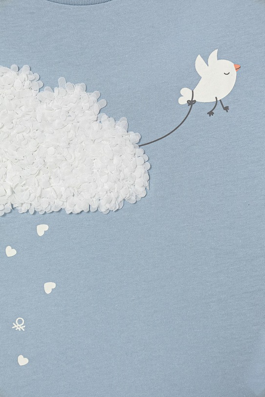 Djevojčice United Colors of Benetton majica za djecu od pamuka 3I1XG10M7.P.Stagionale plava