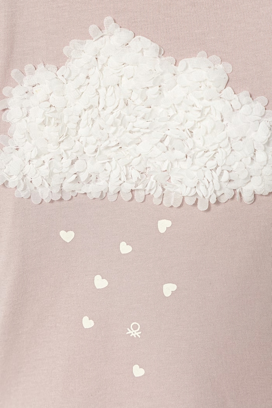 Dziewczynka United Colors of Benetton t-shirt dziecięcy bawełniany 3I1XG10M7.P.Stagionale różowy