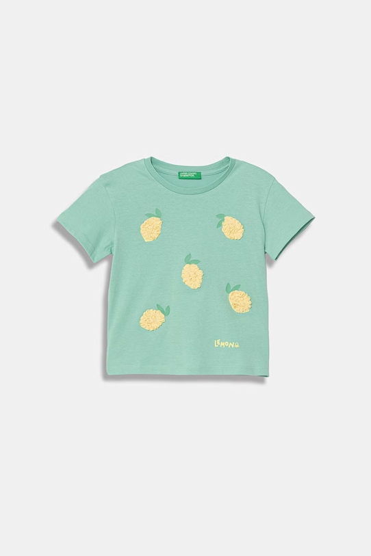 United Colors of Benetton t-shirt dziecięcy bawełniany turkusowy 3I1XG10M7.P.Stagionale