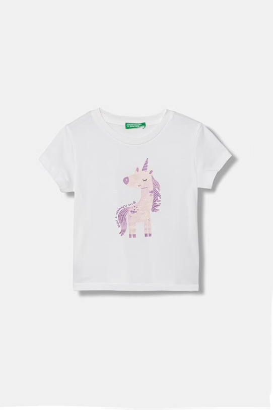 United Colors of Benetton tričko detské bavlnené biela 3I1XG10M8.P.Stagionale