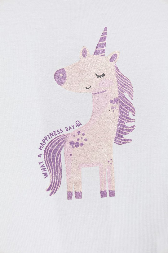 Dievča United Colors of Benetton tričko detské bavlnené 3I1XG10M8.P.Stagionale biela