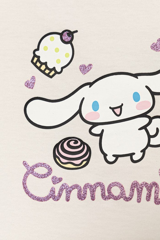 Dziewczynka United Colors of Benetton t-shirt dziecięcy bawełniany 3I1XG10MW.P.Stagionale beżowy