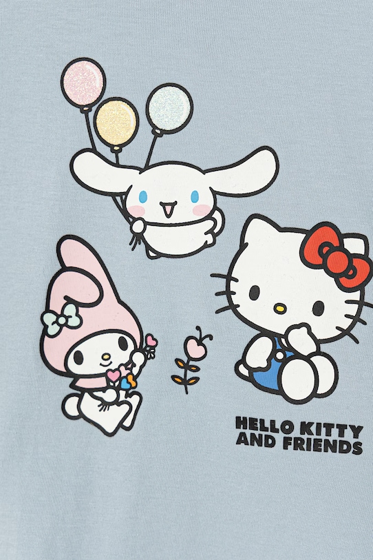 Dziewczynka United Colors of Benetton t-shirt dziecięcy bawełniany 3I1XG10MW.P.Stagionale niebieski