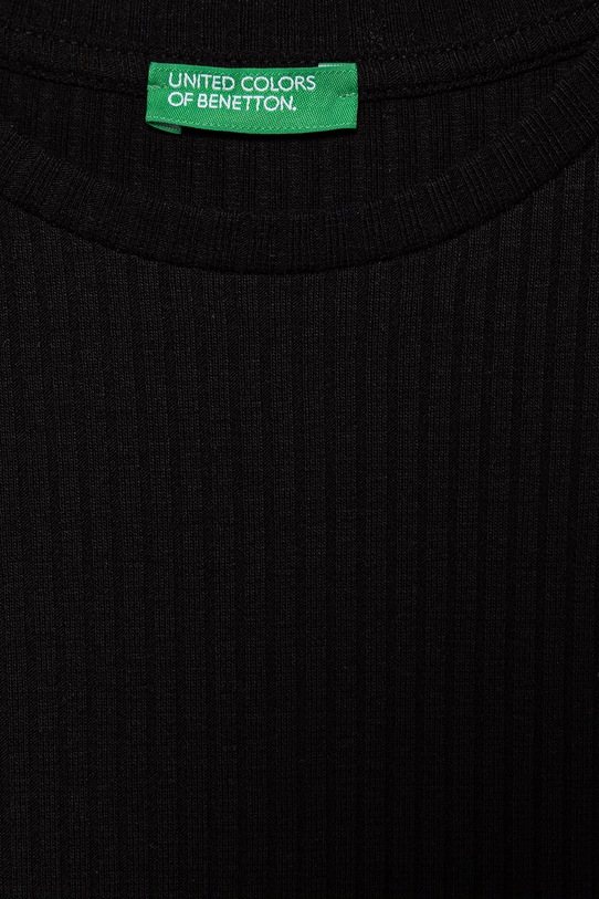 Dziewczynka United Colors of Benetton t-shirt basic dziecięcy bawełniany z elastanem 3F1EC10N4.G.Stagionale czarny